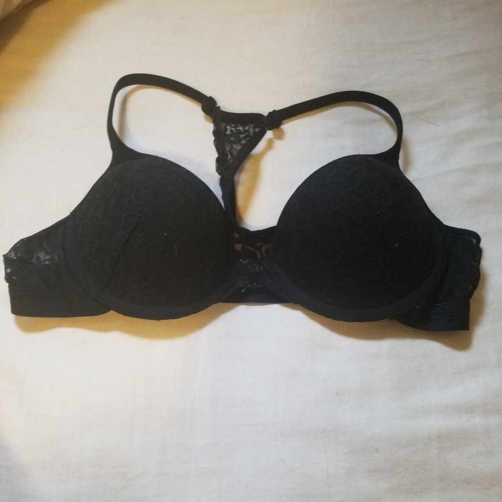 Black lace bra